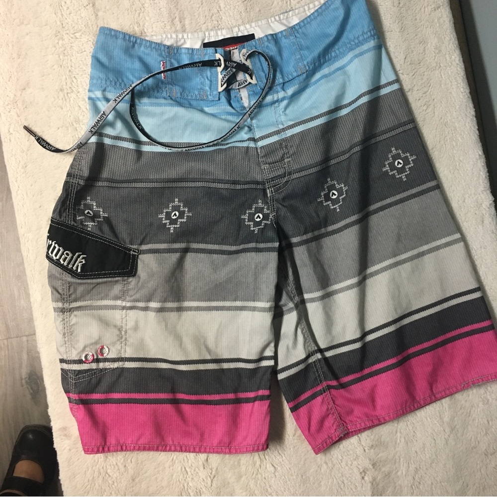Airwalk Board Swim Striped Shorts